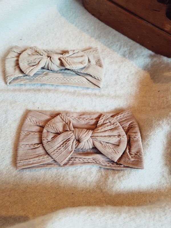 Bred rosett pannband för baby 2-pack