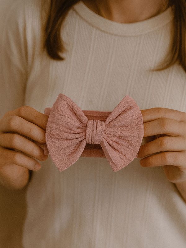 Bred rosett pannband för baby 3-pack, roses