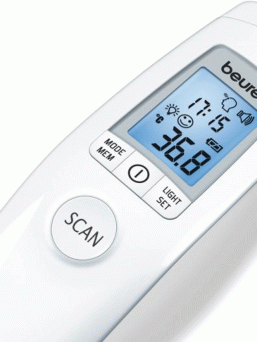 Beurer FT90 Infraröd termometer kan användas för att mäta kroppstemperatur på bara några sekunder, liksom temperaturen på ytor som en babyflaska och rummet.