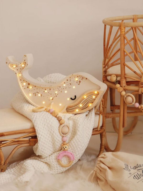 Little Lights Nattlampa, Whale Albino White