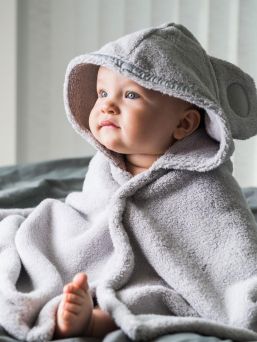 Luin Living Bebis handduk 0-5v, Pearl Grey
