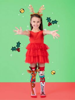 MADMIA Roliga julstrumpor med renar och älvor