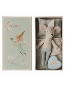 Maileg Tandféask Set – Lillebror Mus & Metalltandask för Barnets Första Tand