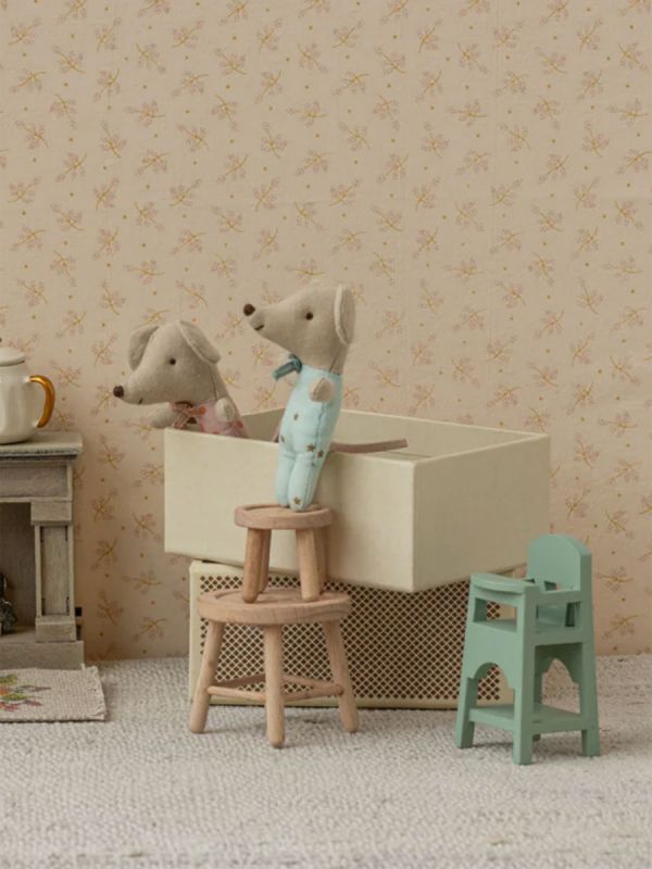 Maileg mus i låda - babytvillingar i egna sovsäckar