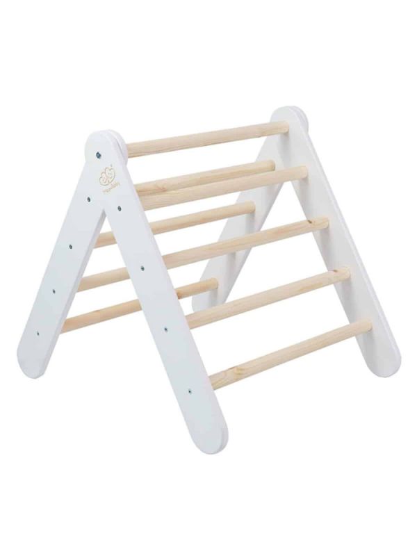 Montessoristege för rutschkana och ramp 2in1, White