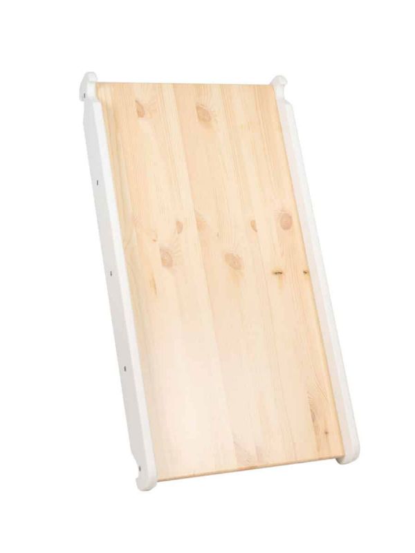 Montessoristege för rutschkana och ramp 2in1, White