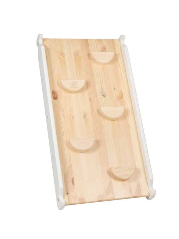 Montessoristege för rutschkana och ramp 2in1, White