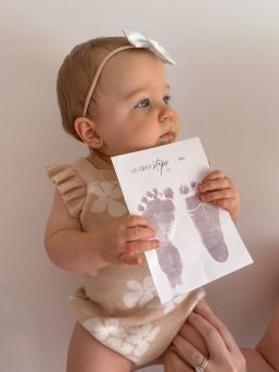 Mina första steg bläckfria fotavtryckskit – ett minne till din bebisbok