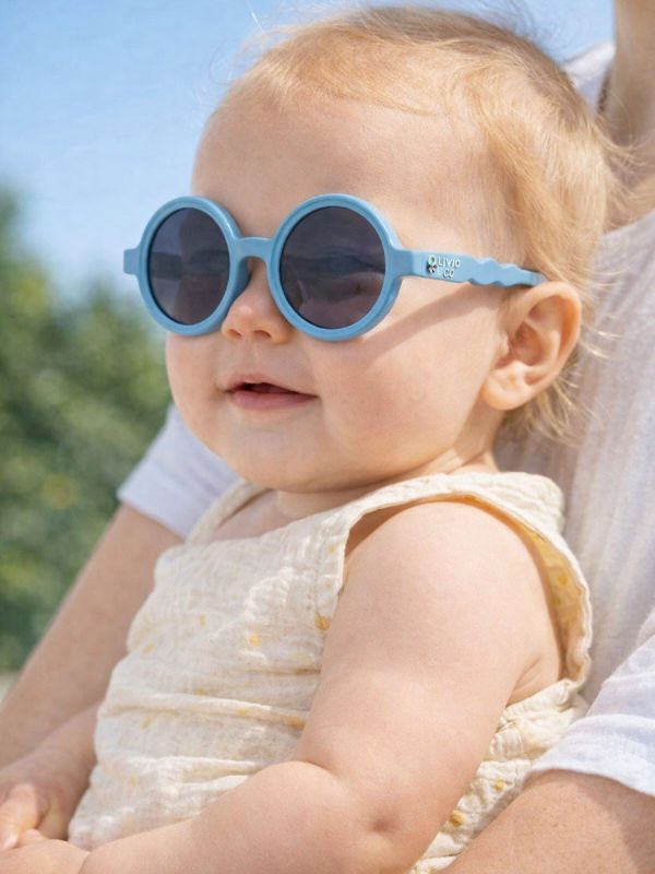 Olivio&Co Barnsolglasögon Baby 0-18 månader, Round Blue