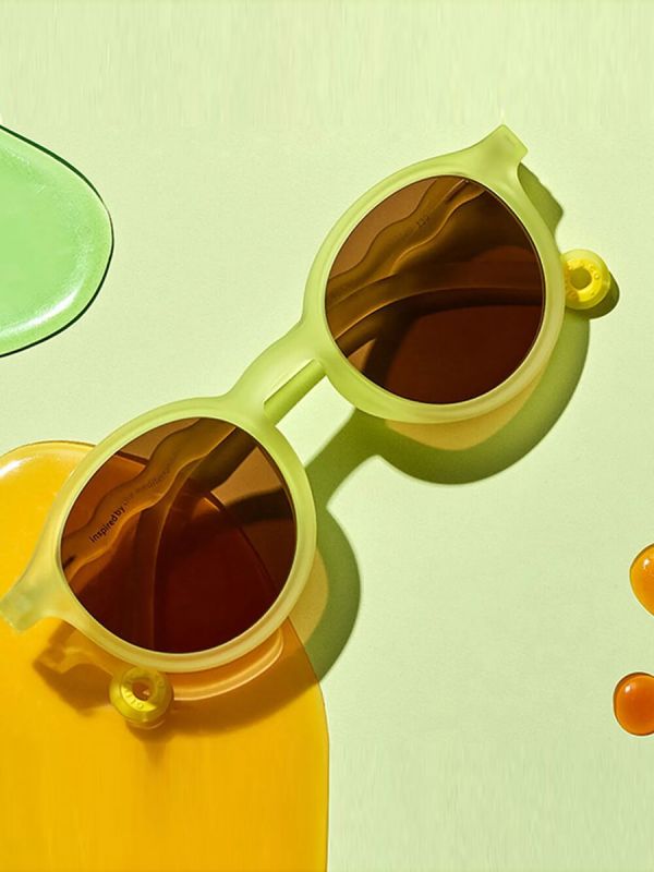 Olivio&Co Barnsolglasögon Barn 3-5 år, Oval Lime