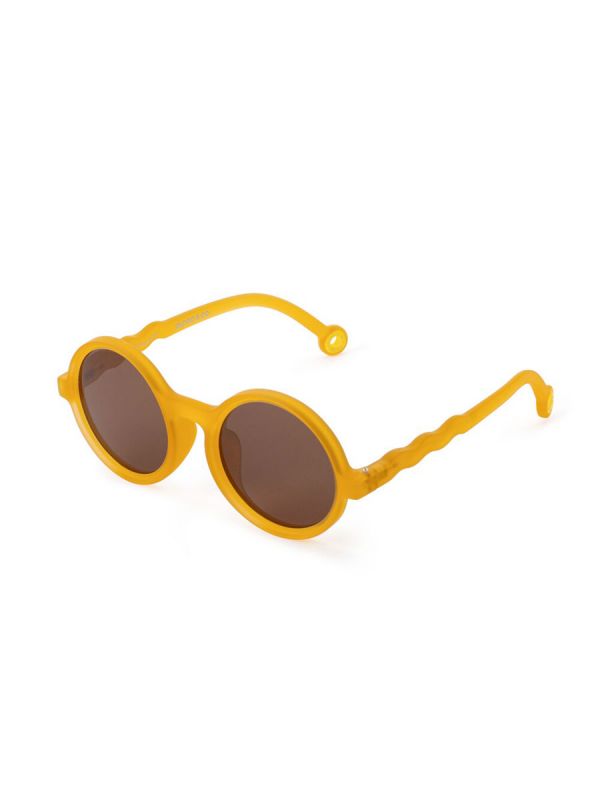 Olivio&Co Barnsolglasögon Barn 3-5 år, Round Citrus Yellow