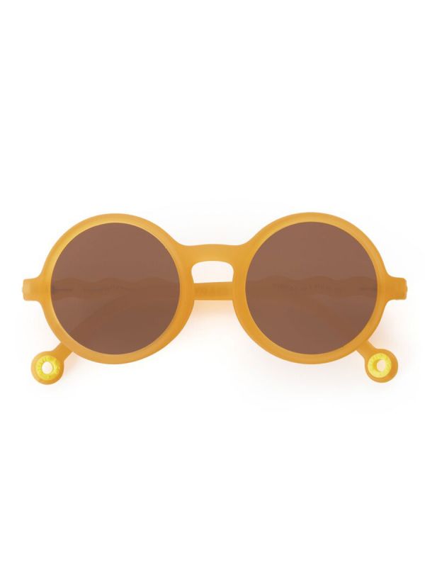 Olivio&Co Barnsolglasögon Barn 3-5 år, Round Citrus Yellow
