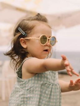 Olivio&Co Barnsolglasögon Barn 3-5 år, Round Sand Beige