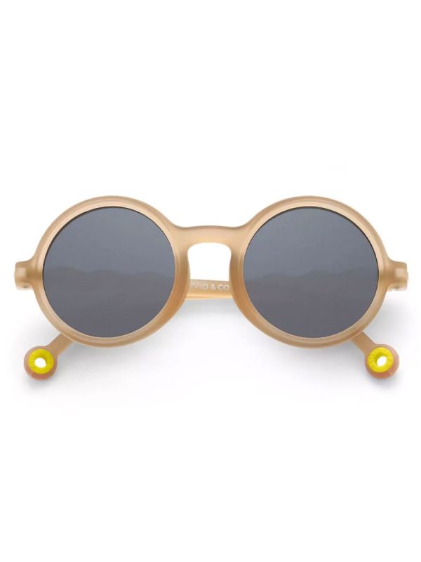 Olivio&Co Barnsolglasögon Barn 3-5 år, Round Sand Beige