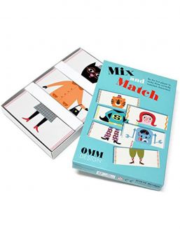OMM Design spel för barn - hitta huvudet, mellankroppen och benen för olika karaktärer - Mix & Match.