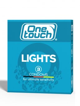 ONE TOUCH Lights Ultratunna högkvalitativa kondomer smorda med silikonolja.