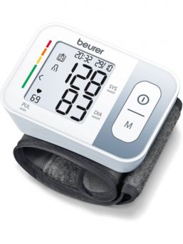 Beurer BC28 är en helautomatisk blodtrycksmätare som mäter övre och undre tryck och hjärtfrekvens från handleden.