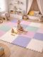 Lekmatta för barn 50x50cm, lila