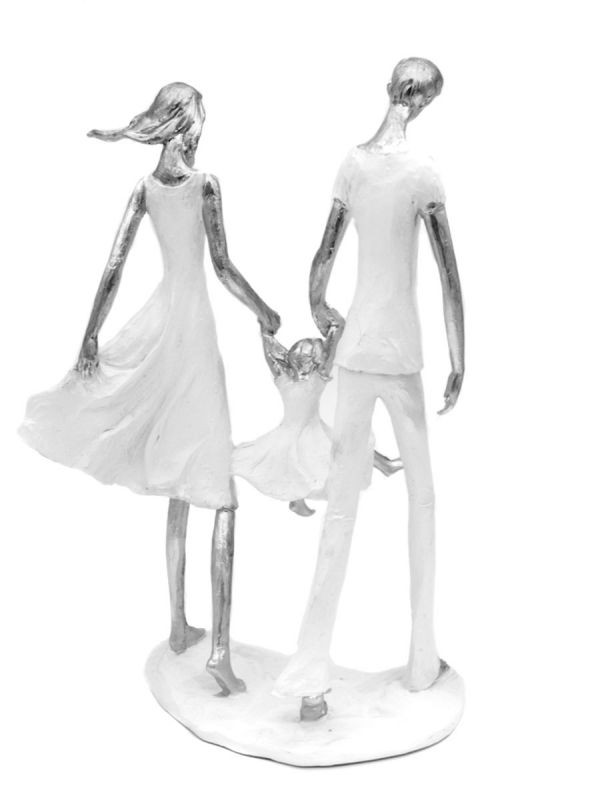 Familjeomfamning – dekorativ skulptur