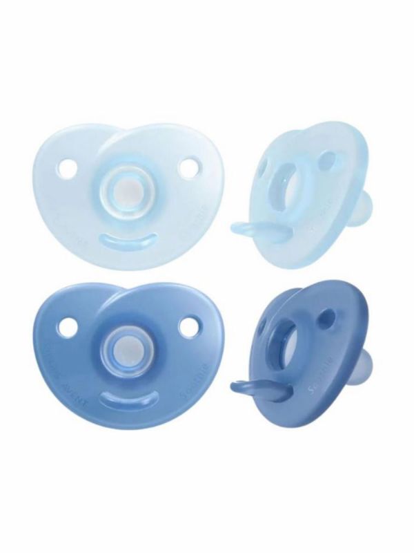 Philips Avent - Böjd Soothie-napp 0–6 mån, Blue