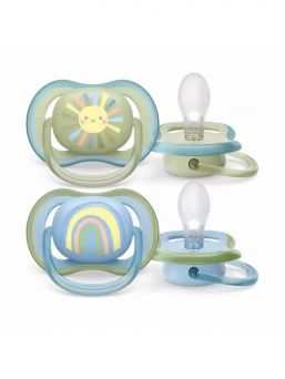 Philips Avent - Ultra Air napp 0-6mån, blå/sage