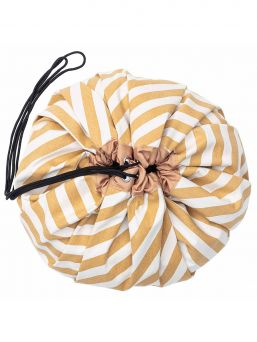 Play & Go lekmatta/ leksaksväska, Stripes Mustard
