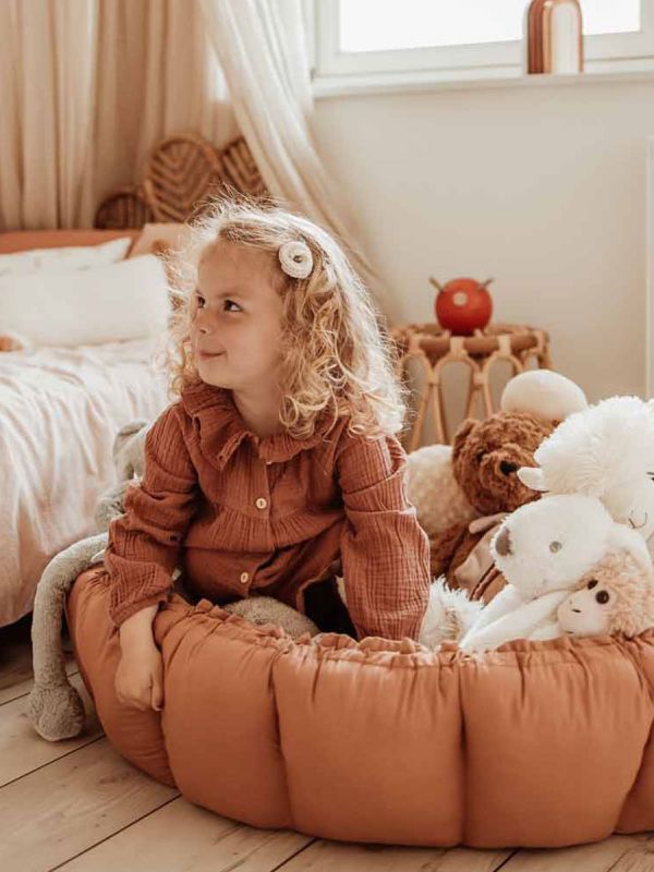 Play&Go Lekmatta Organic soft Bloom, Tawny Brown