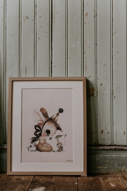 Mrs Mighetto Miss Stella affisch för barnsrummet.