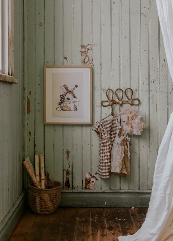 Mrs Mighetto Miss Stella affisch för barnsrummet.