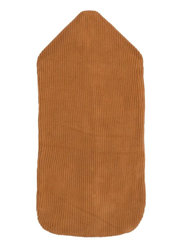 Stickad och teddyfodret i denna hållbara Baby´s Only åkpåse från Soul-kollektionen till vagnen i färgen varmt linne är gjord av 100% ekologisk bomull.