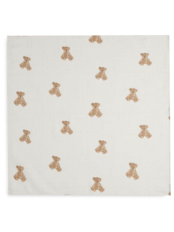 Bomullsmuslinset 3-pack - Teddy Bear