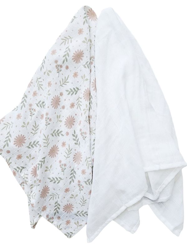 Bomullsgasväv 2 st 70x70 cm – Blomma