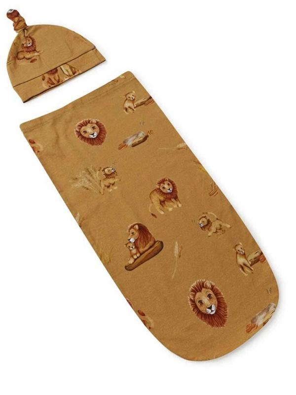 Snuggle Hunny Swaddelini swaddle och hatt - Roar