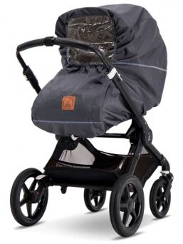 Baby Wallaby - regntäcke för barnvagnar, mörkgrå