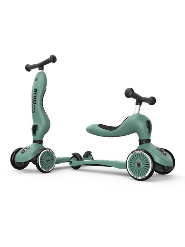 Scoot & Ride Highwaykick 1 skoter/sparkmoped, Forest