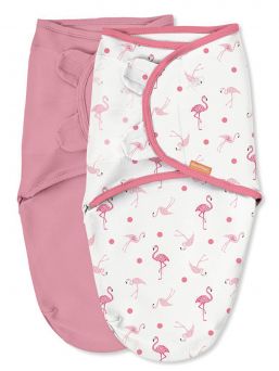 SwaddleMe Linda 0-3mån, Flamingo 2-pack