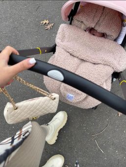 7 AM ENFANT Bebepod Teddy fotpåse för baby. Den supermjuka fotpåsen är perfekt för vår- och höstväder för att hålla din bebis varm.