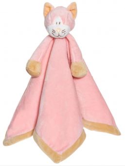 Teddykompaniet Diinglisar snuttefilt katt, rosa