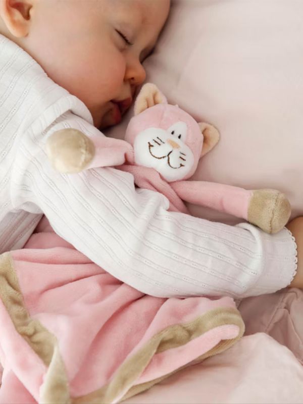 Teddykompaniet Diinglisar snuttefilt katt, rosa