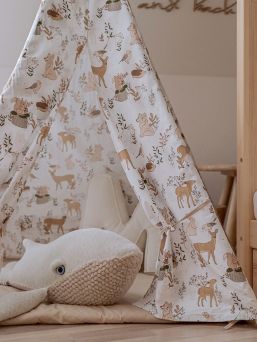 Tipi-tält för barn och matta, Forest Friends
