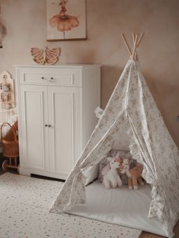 Tipi-tält för barn med volangkanter och matta, Camomiles