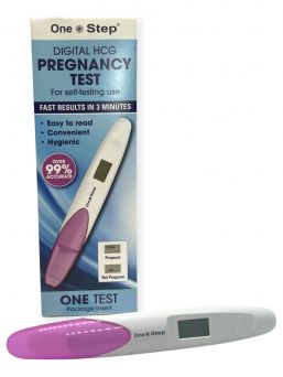 Digitalt graviditetstest One Step. Digitalt graviditetstest One Step DIGITAL-graviditetstestet ger en tydlig bekräftelse på resultatet.