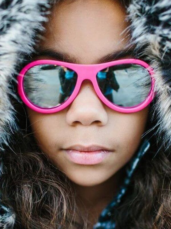 Babiators Aces solglasögon 6-14år (pink med spegel lins)