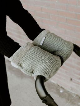 Barnvagnshandskar med dubbar, Hope dusty grey
