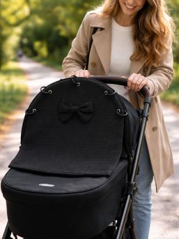 Vagnsgardin med rusette, svart