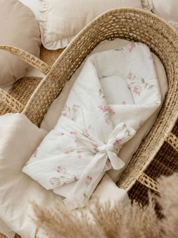 Baby swaddle & playmat, Tulpaner