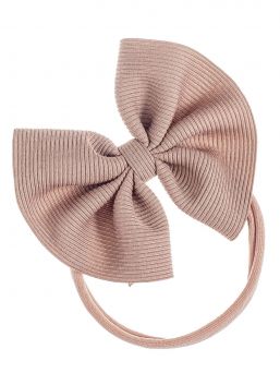 Baby rosettband – mjukt och elastiskt hårband, Dark Beige