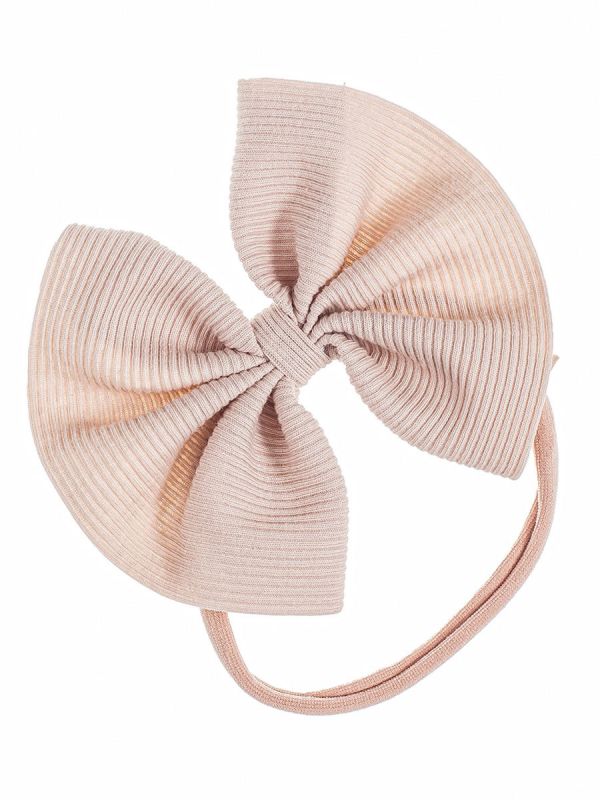 Baby rosettband – mjukt och elastiskt hårband, Light Beige