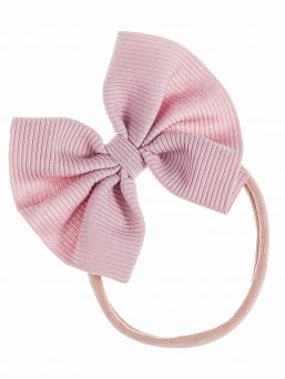 Baby rosettband – mjukt och elastiskt hårband, Old Pink