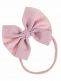 Baby rosettband – mjukt och elastiskt hårband, Old Pink